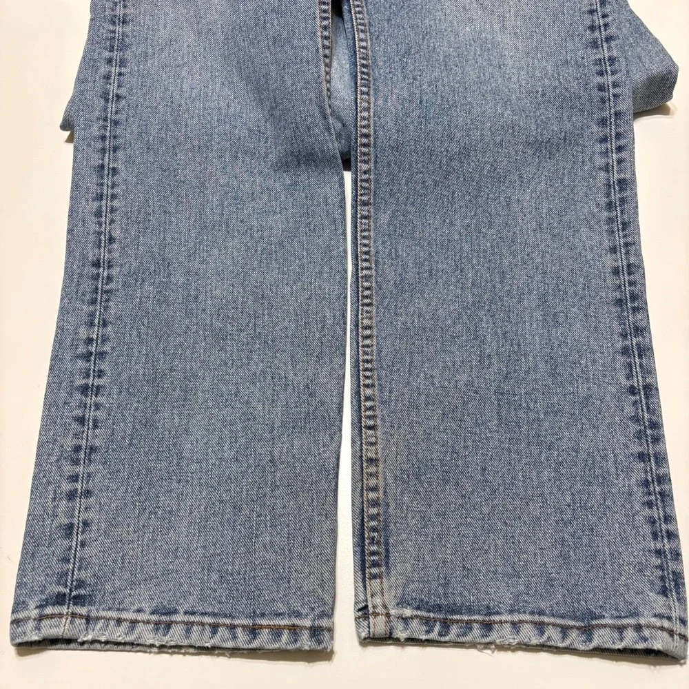 Vintage Levis Men Red Tab 505 Jeans 38X34 Blue Light Wash High Rise Straight Leg
